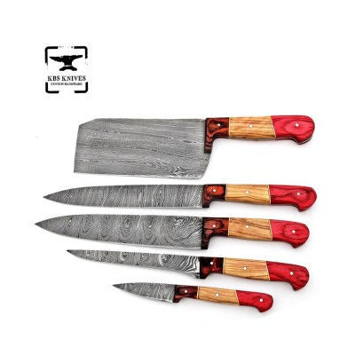 Handmade 5 Pcs Beautiful Chef Knives Set