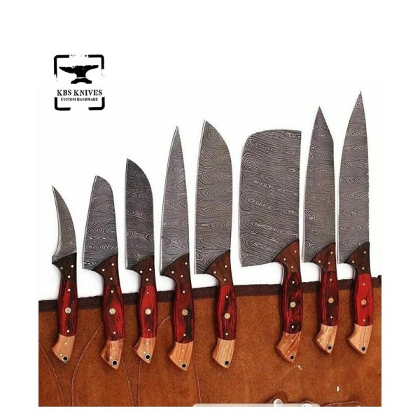 Culinary Craftsmanship with the Handmade Chef Set of 8 Knives