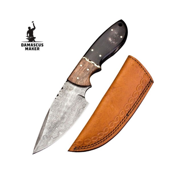 Damascus Steel Hunting Knife By Damascus Maker