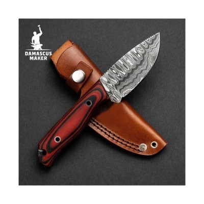 Hunter Damascus Fixed Blade Knife