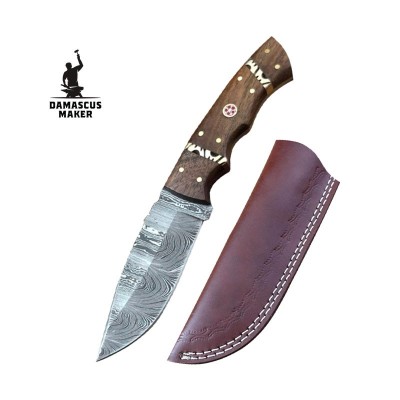 Handmade Damascus Bushcraft Knife