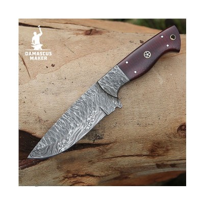 Artisan Damascus Bushcraft Tool | Unique Handcrafted Blade