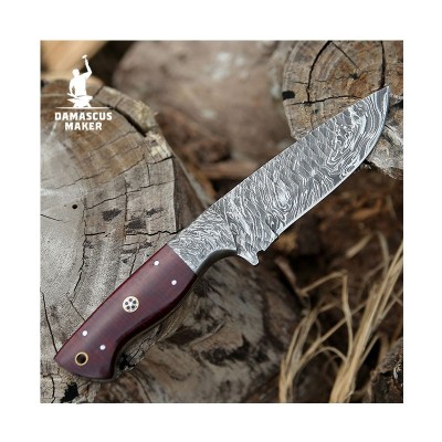 Artisan Damascus Bushcraft Tool | Unique Handcrafted Blade