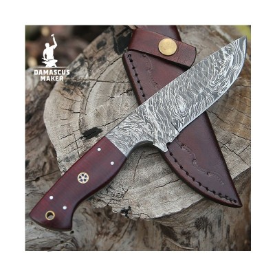 Artisan Damascus Bushcraft Tool | Unique Handcrafted Blade