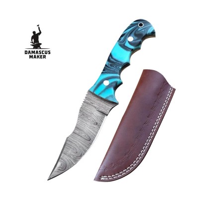 ResinCraft Damascus Knife | Handcrafted Culinary Blade