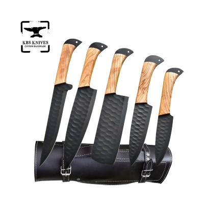 5-Piece Hand-Forged High-Carbon Steel Chef's Knife Set