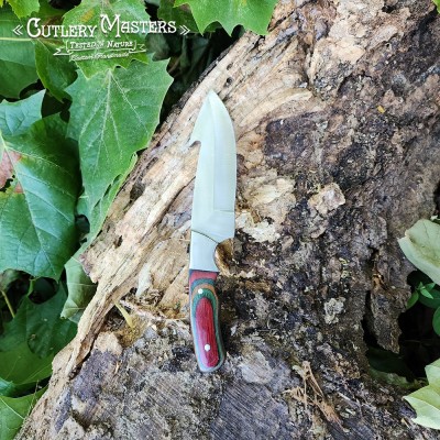 Guthook Hunter Stainless Steel Blade with Wood Handle for Outdoors