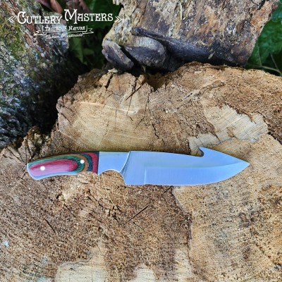 Guthook Hunter Stainless Steel Blade with Wood Handle for Outdoors