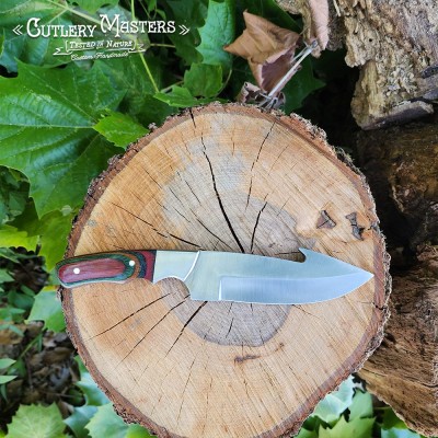 Guthook Hunter Stainless Steel Blade with Wood Handle for Outdoors