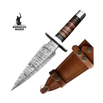 Custom Damascus Dagger – Hand Forged with Elegant Twist