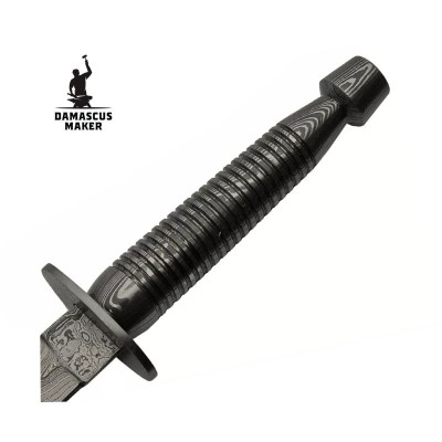 Damascus Steel Commando Dagger Knife