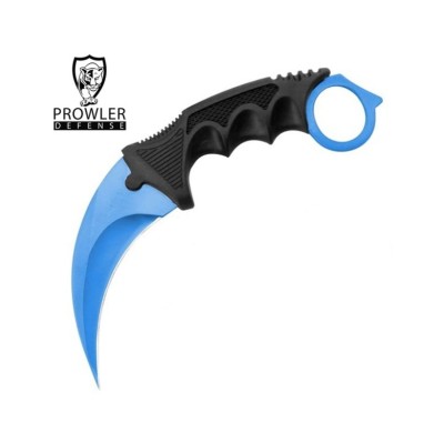 7.6" Blue Military Combat Tactical Karambit Knife