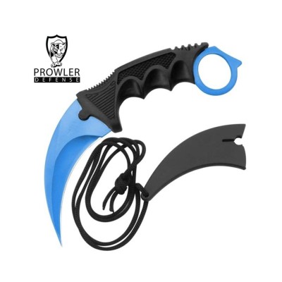 7.6" Blue Military Combat Tactical Karambit Knife