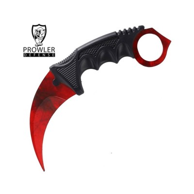 7.6" Red Ruby CSGO Karambit Neck Knife with Sheath