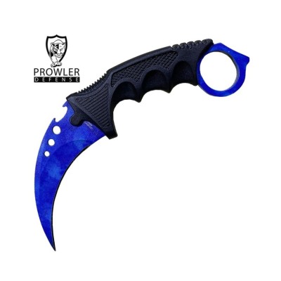 7.6" Blue Sapphire CSGO Karambit Neck Knife with Sheath