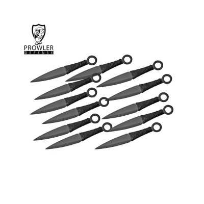 12-Piece Black Kunai Knife Set Ultimate Throwing Practice