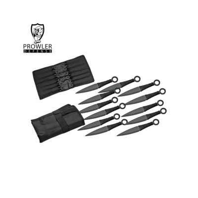 12-Piece Black Kunai Knife Set Ultimate Throwing Practice