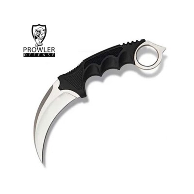 7.6" Silver CSGO Karambit Neck Knife with Sheath