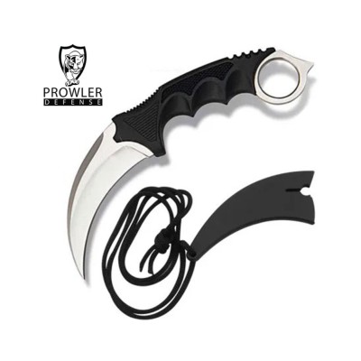 7.6" Silver CSGO Karambit Neck Knife with Sheath