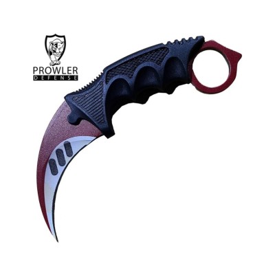 7.6" Red Autotronic CSGO Karambit Knife with Sheath