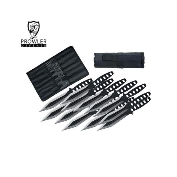 Black Streak Throwing Knife Set has a total of 12 pieces