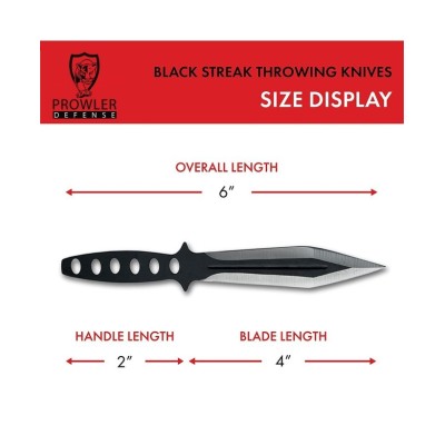 Black Streak Throwing Knife Set (12 Pieces)