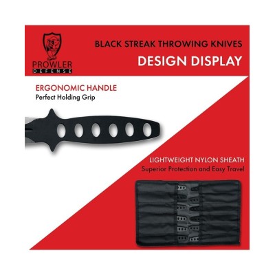 Black Streak Throwing Knife Set (12 Pieces)