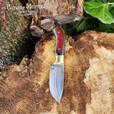 Bucktail Premium Stainless Steel Outdoor Blade with Colorwood Handle