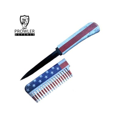 Self Defense Comb Knife – American Flag, Hidden Blade