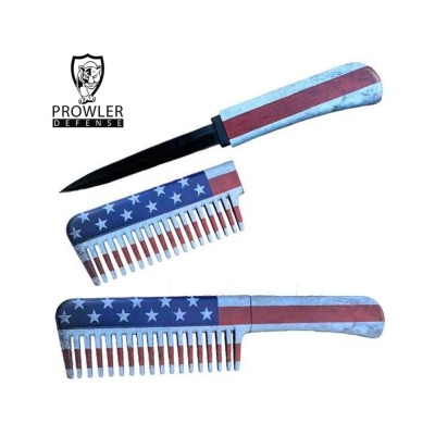 Self Defense Comb Knife – American Flag, Hidden Blade