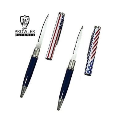 12 Pcs American Flag Pen Knife Set – Hidden Blade Pens