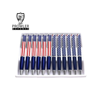 12 Pcs American Flag Pen Knife Set – Hidden Blade Pens