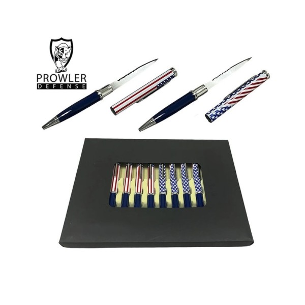 12 Pcs American Flag Pen Knife Set