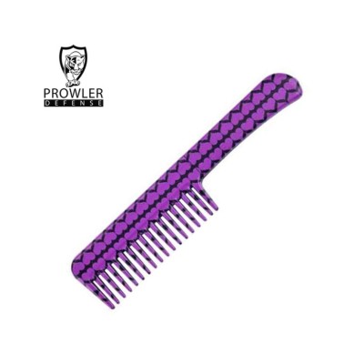 Self-Defense Brush Comb with Hidden Knife – Purple Hearts