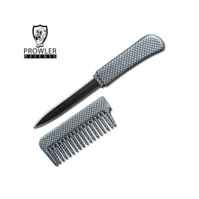 Self-Defense Brush Comb with Hidden Knife – Carbon Fiber