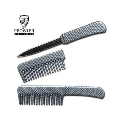 Self-Defense Brush Comb with Hidden Knife – Carbon Fiber