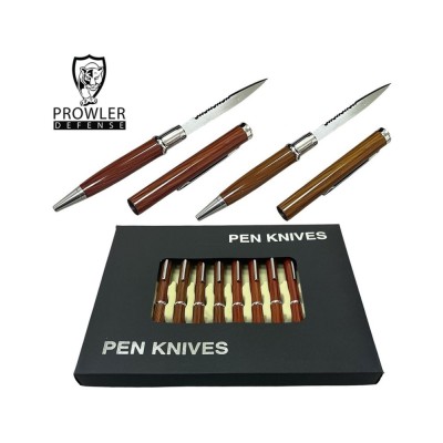 Elegant Executive Pen Knife Set – Wood Finish (12 pcs)