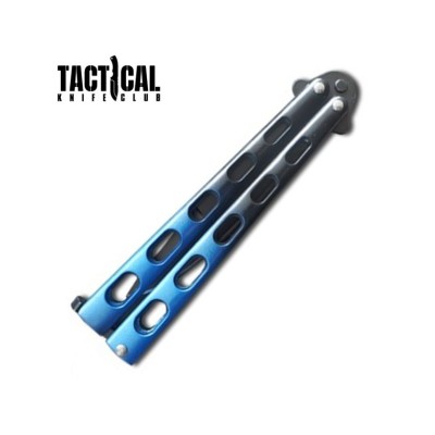 5.25" Closed Length Blue Striker Balisong Butterfly Knife