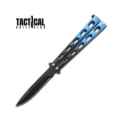 5.25" Closed Length Blue Striker Balisong Butterfly Knife