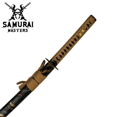 Marbled Golden Samurai Katana Sword – Exquisite Blade for Collectors