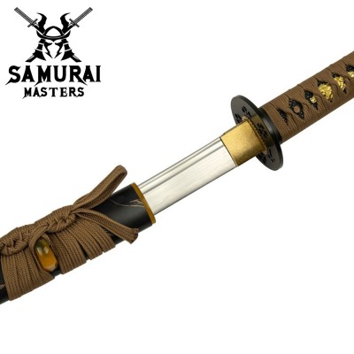 Marbled Golden Samurai Katana Sword – Exquisite Blade for Collectors