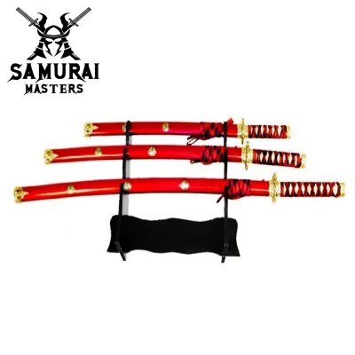 3-Piece Japanese Samurai Katana Sword Set – Collector's Edition