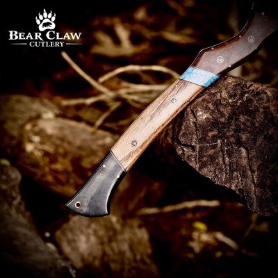 Handmade Forged Bushcraft Camping Axe 17" High Carbon Steel