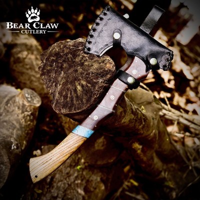 Handmade Forged Bushcraft Axe – 15.2" High Carbon Steel Blade