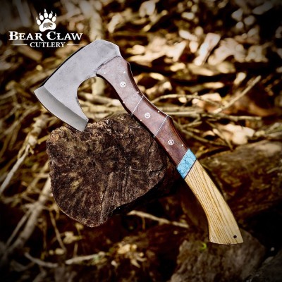 Handmade Forged Bushcraft Axe – 15.2" High Carbon Steel Blade