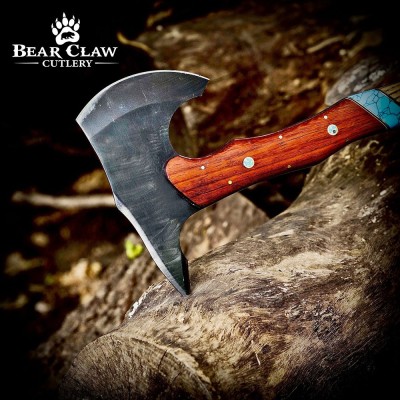 Handmade Forged Bushcraft Axe – 17" High Carbon Steel Blade