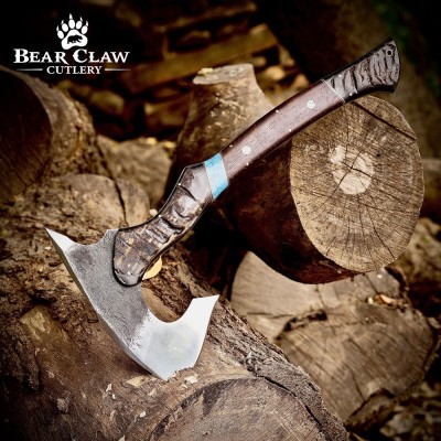 Handmade Forged Bushcraft Camping Axe | Durable High Carbon Steel