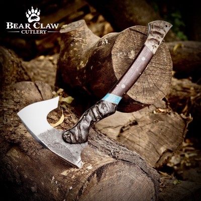 Handmade Forged Bushcraft Camping Axe | Durable High Carbon Steel