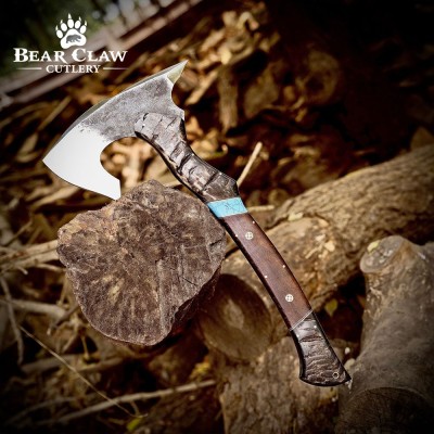 Handmade Forged Bushcraft Camping Axe | Durable High Carbon Steel