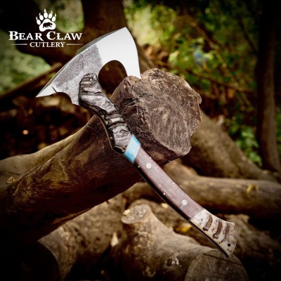 Handmade Forged Bushcraft Camping Axe | Durable High Carbon Steel